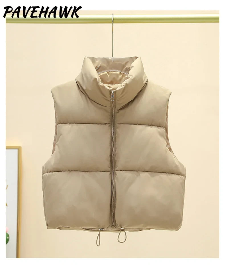 Quilted Stand Collar Down Vest